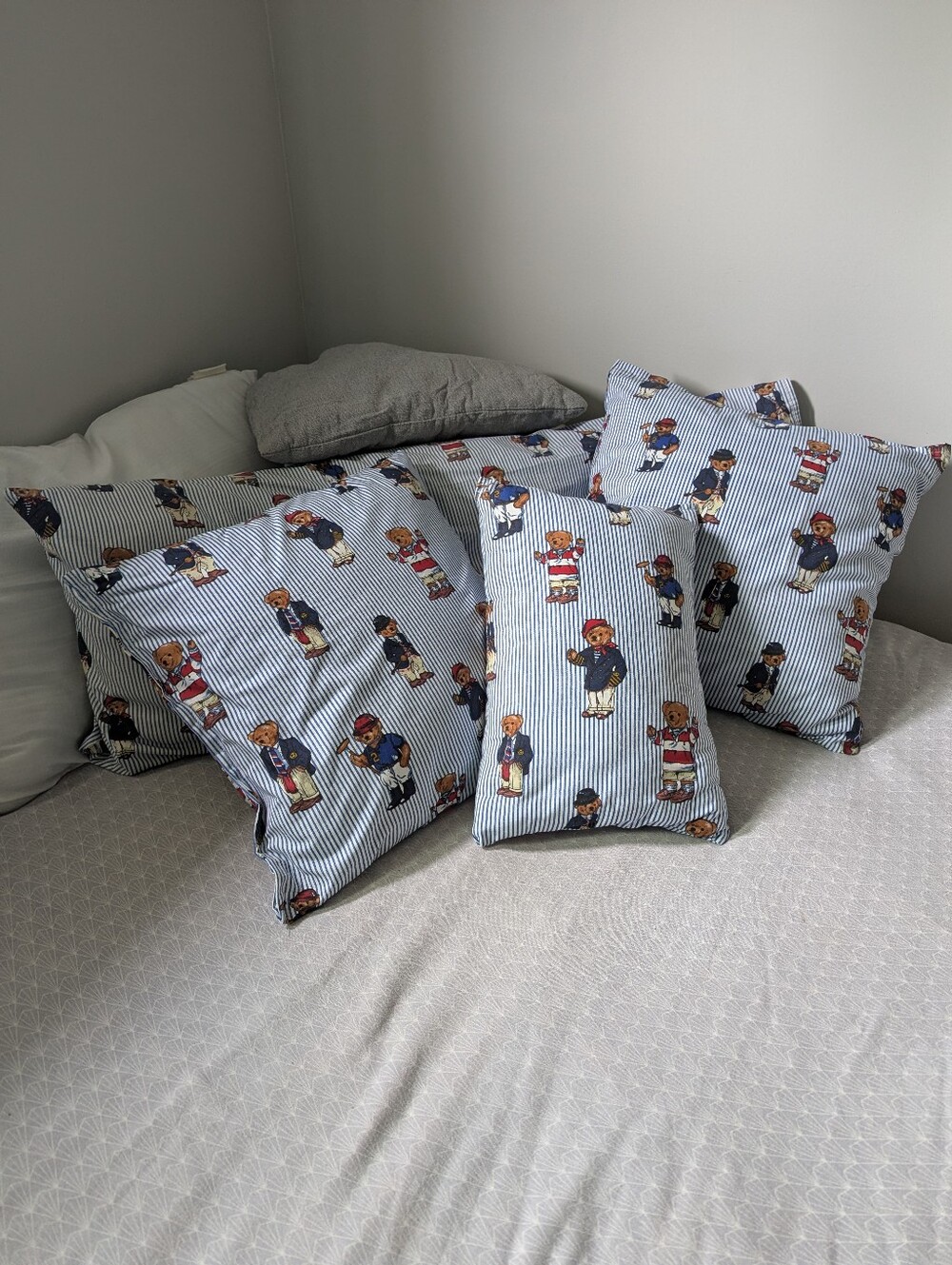 RALPH LAUREN | custom vintage polo bear pillow cushion set | 4 pc